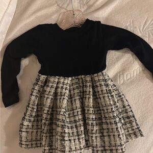 CHANEL Kids Black and White Formal Dress